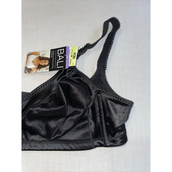 Bali Full Support Women’s Lace Rim Bra Size 40B Black Comfort M Frame Cup NWT - Picture 6 of 12